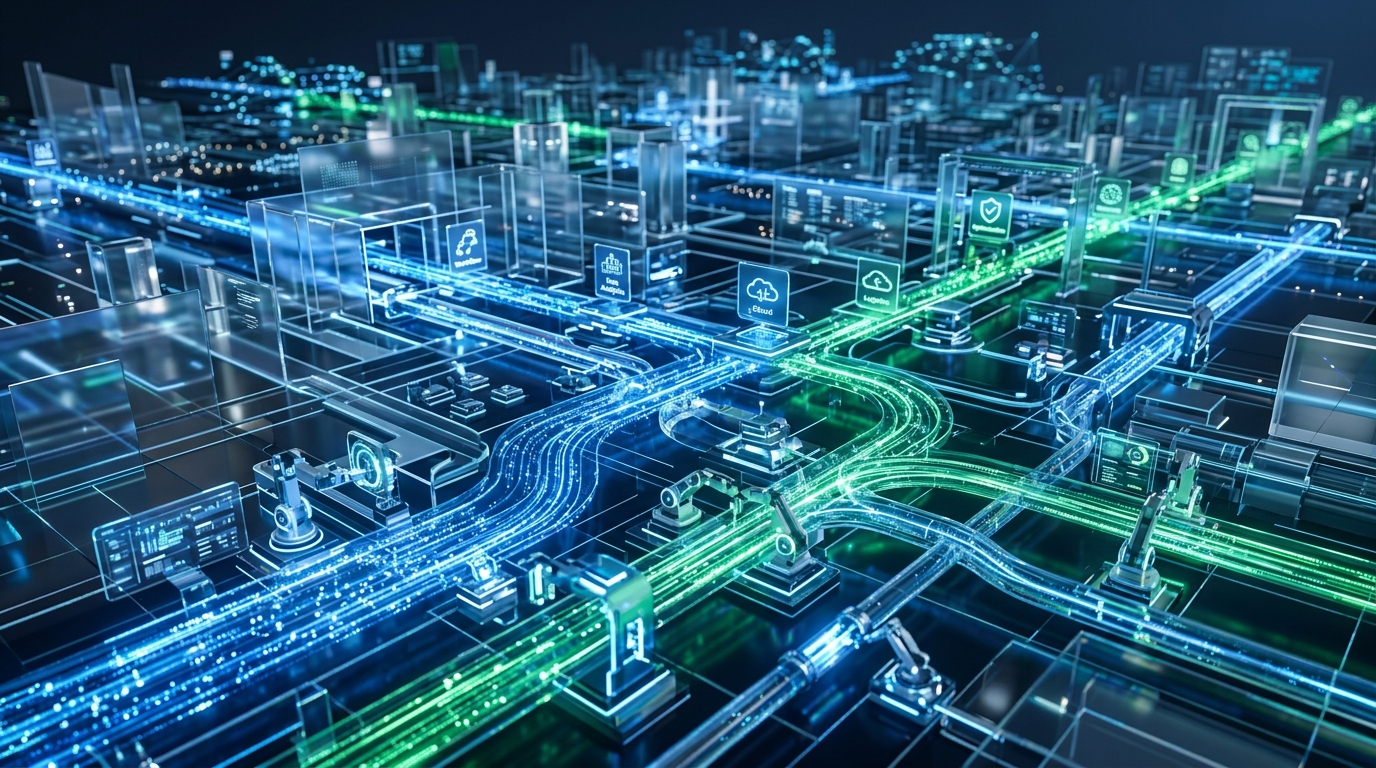 Malha 3D de automação e dados RPA